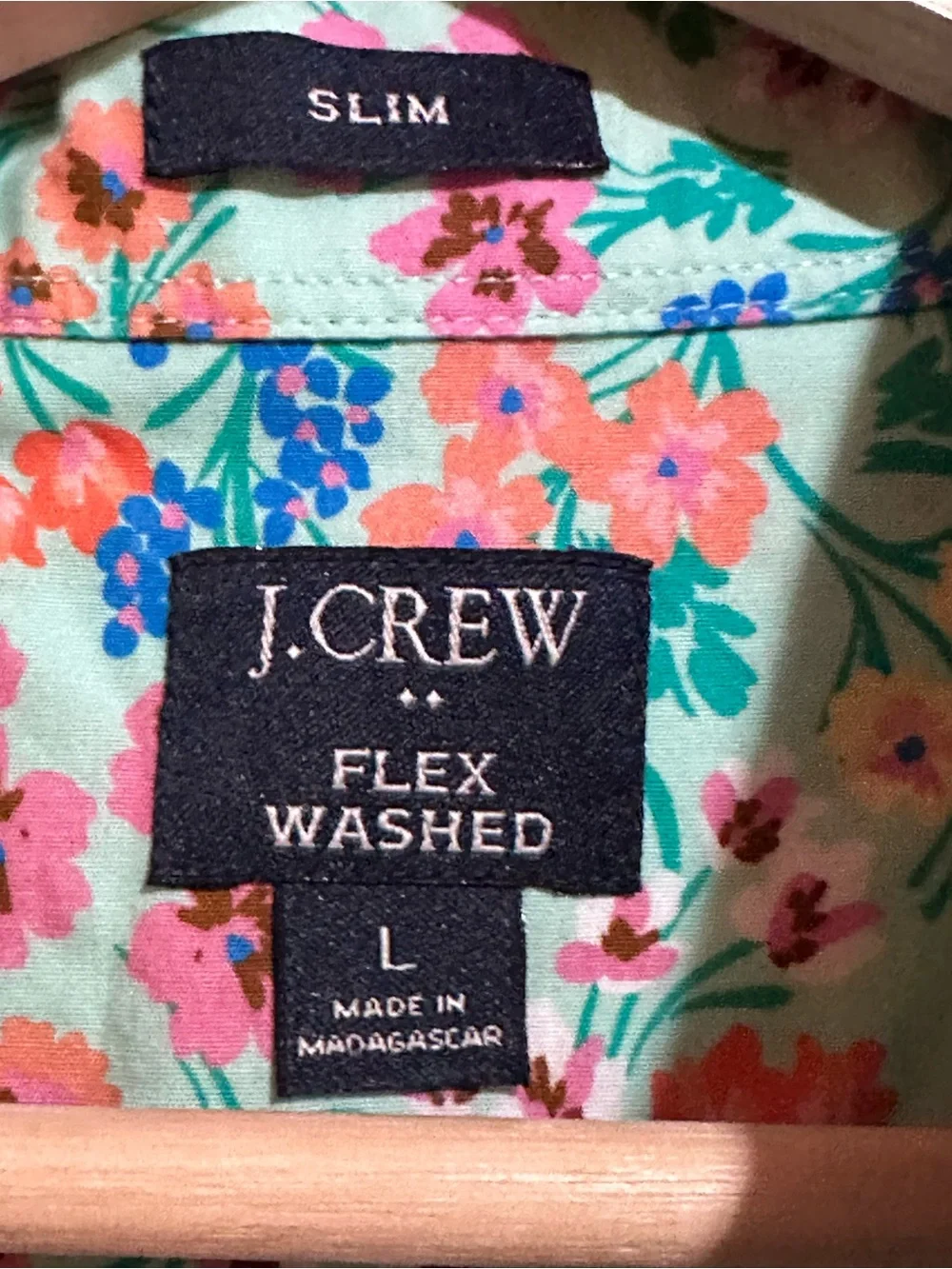 J. Crew Men’s Short-Sleeve Floral Button-Up Shirt‎ sz large